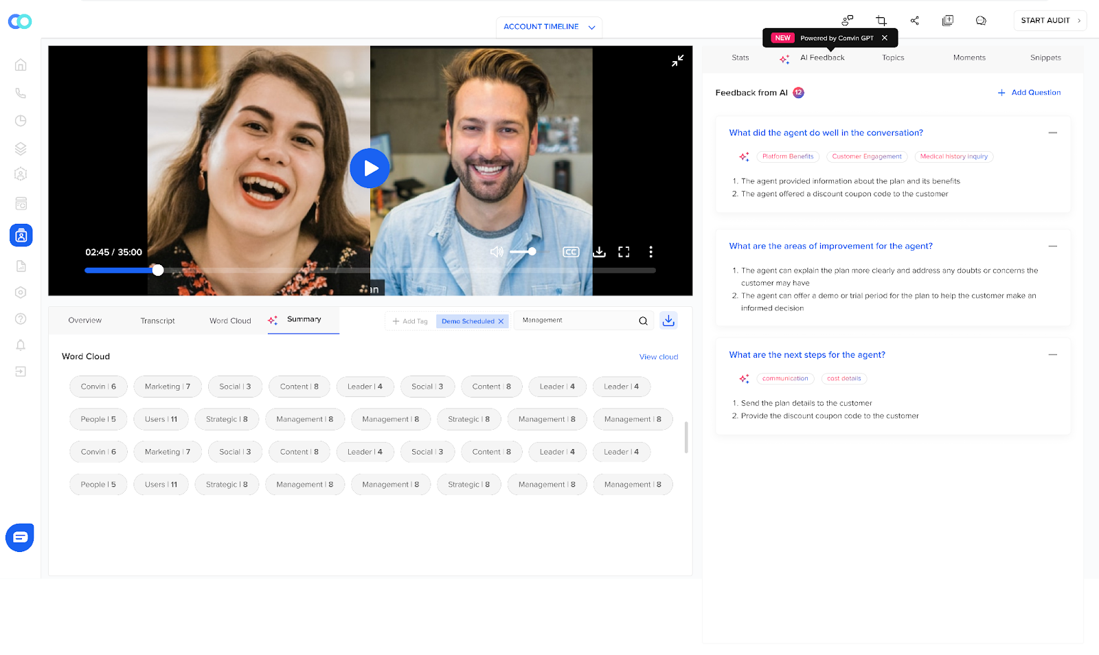 Using AI can generate quick summaries after each call