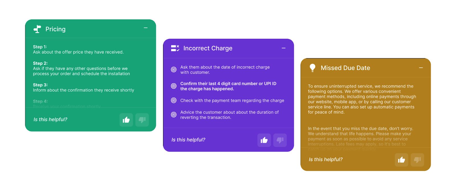 Agents receive dynamic prompts with real-time monitoring to help customers