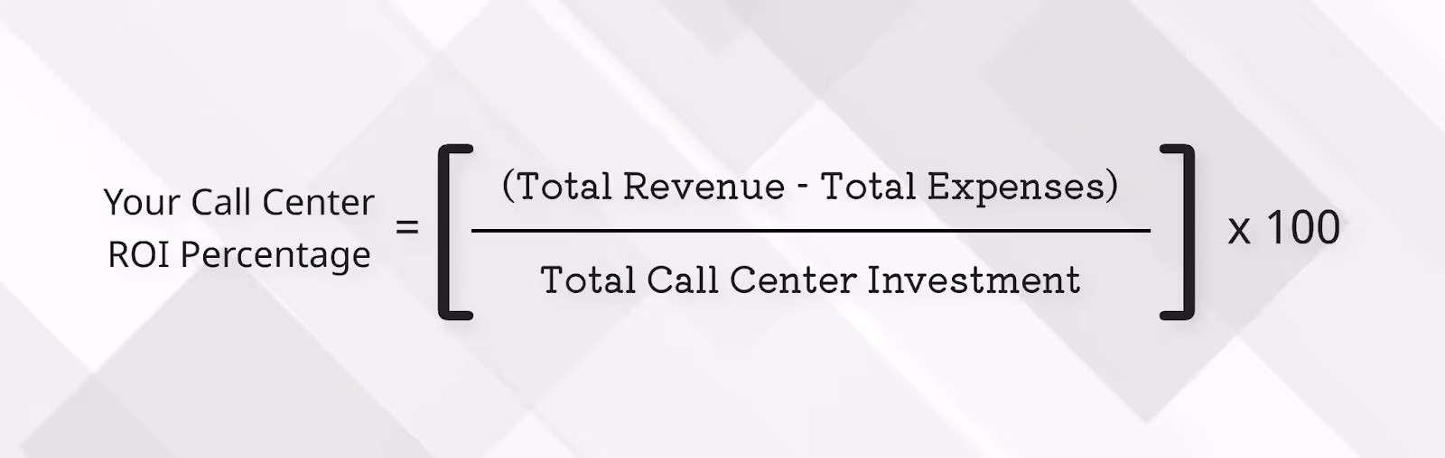 Formula Of Calculating Call Center ROI