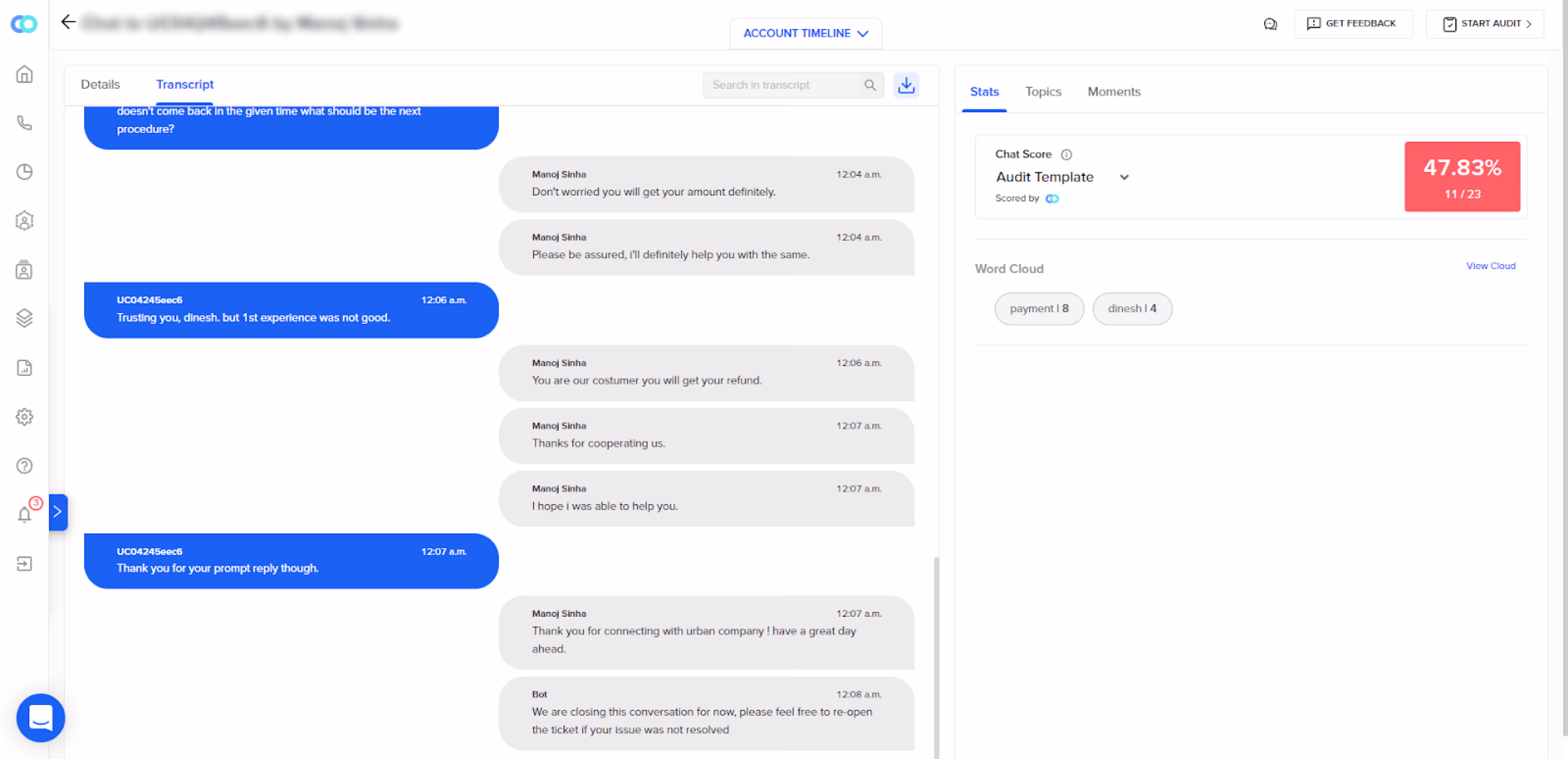 Omnichannel support in contact center software