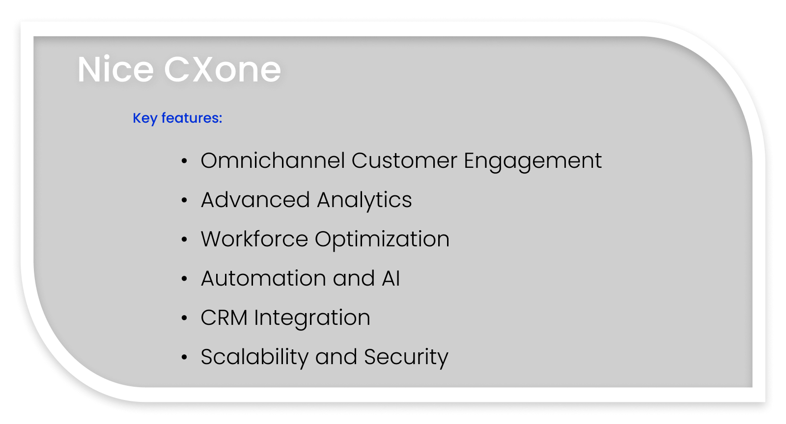 Features of Nice CXone workforce management