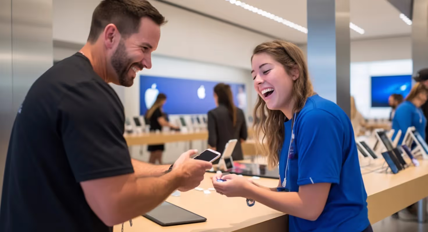 Every Apple salesperson provides customers with a good impression with their expertise in product knowledge