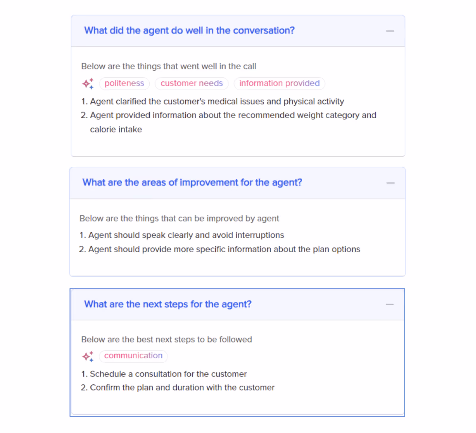Detailed call feedback on top call center software