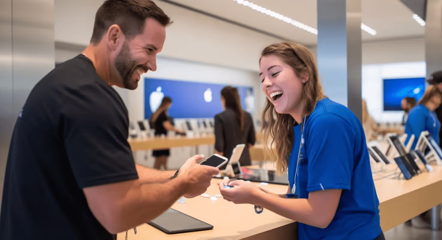 Apple representatives are trained to align with company culture and customer expectations