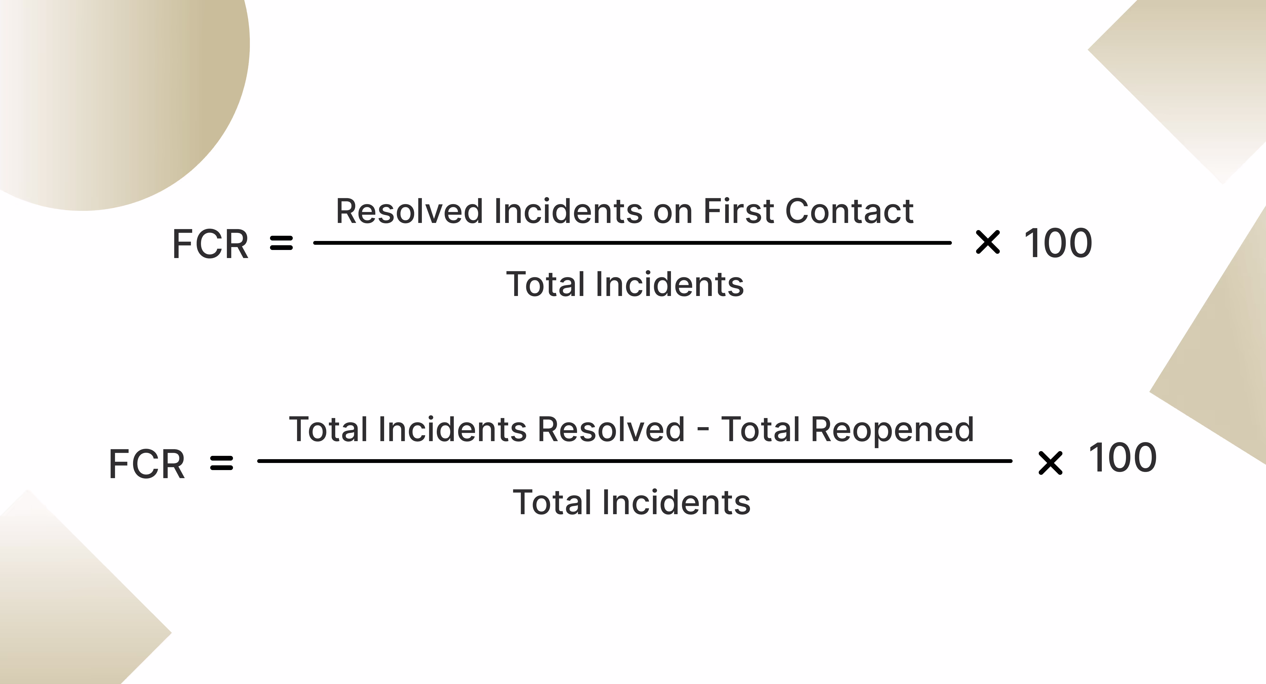  Formula to find FCR