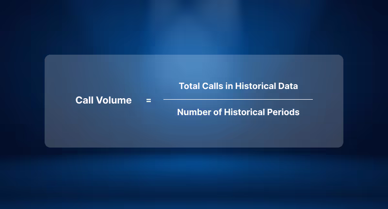 Call center call volume formula