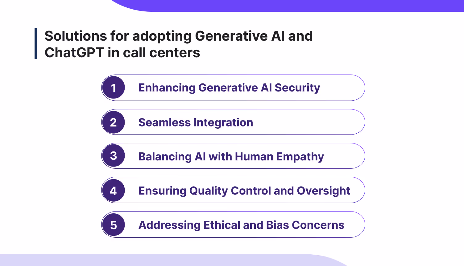Solutions and best practices for Generative AI and ChatGPT application in call centers