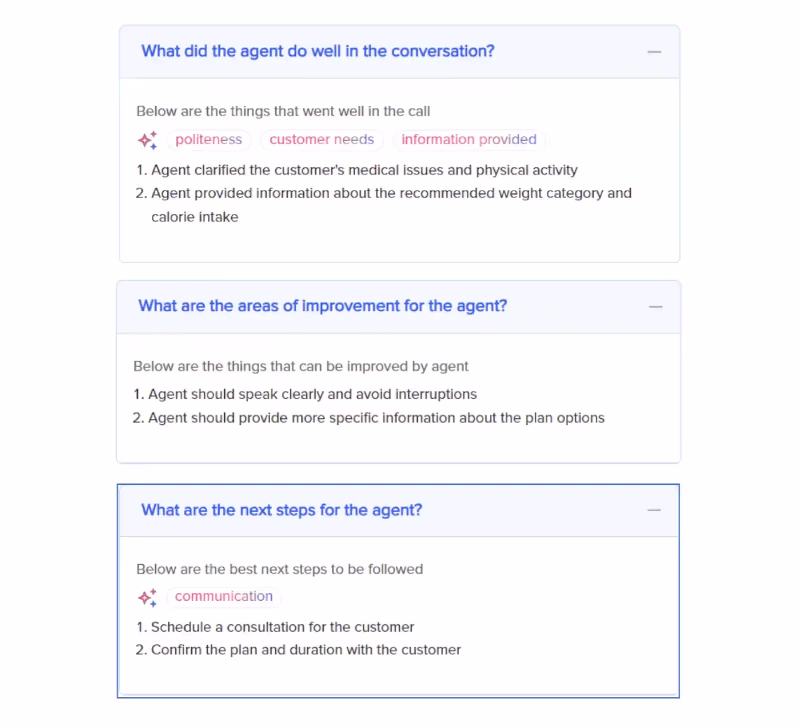 Feedback of AI system