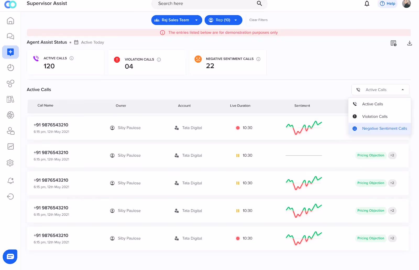 Real-time supervisor assist by Callveriq using generative AI