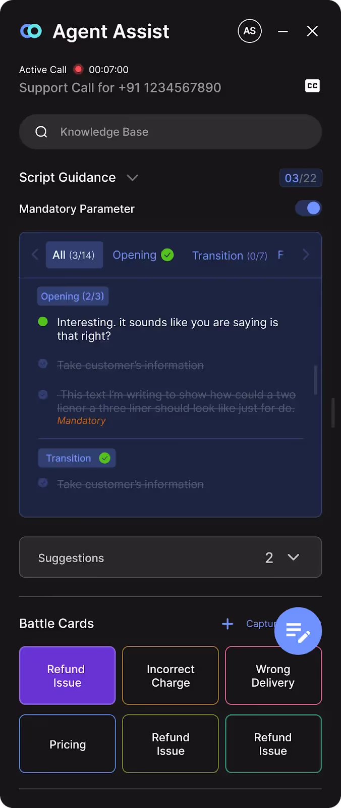 Real-time agent assist by Callveriq using generative AI