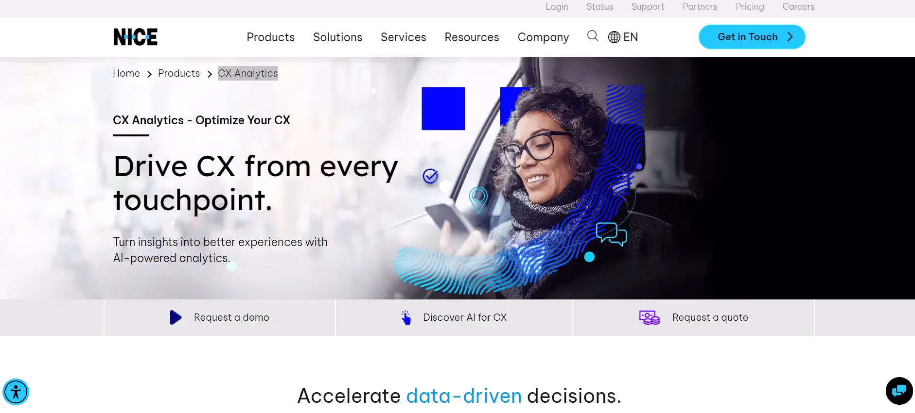 NICE CX Analytics Product Page
