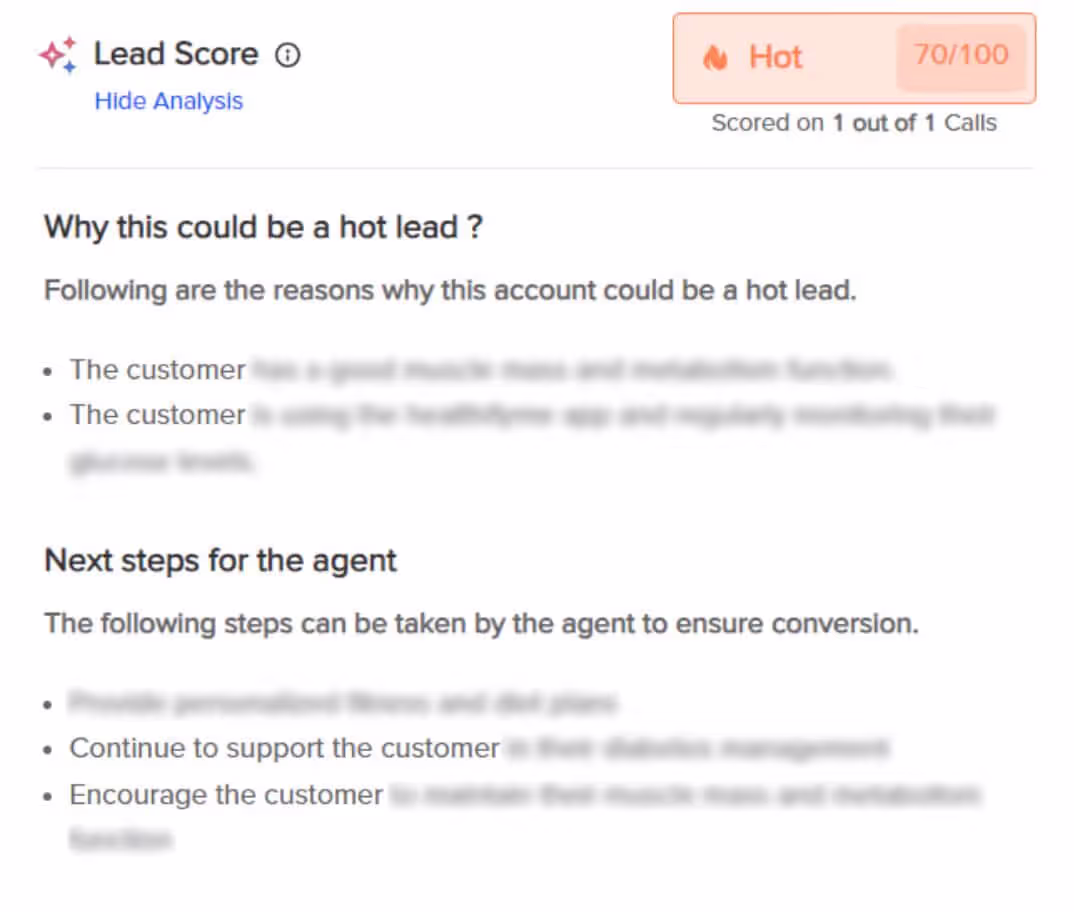 Callveriq’s Lead score classification for sales SDR