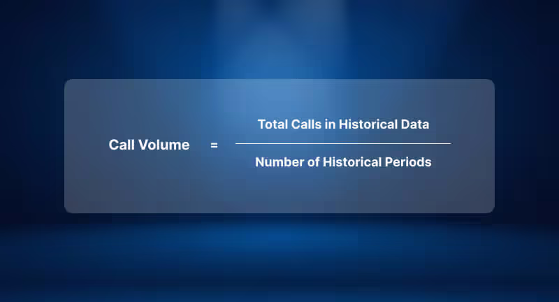 Call center call volume formula