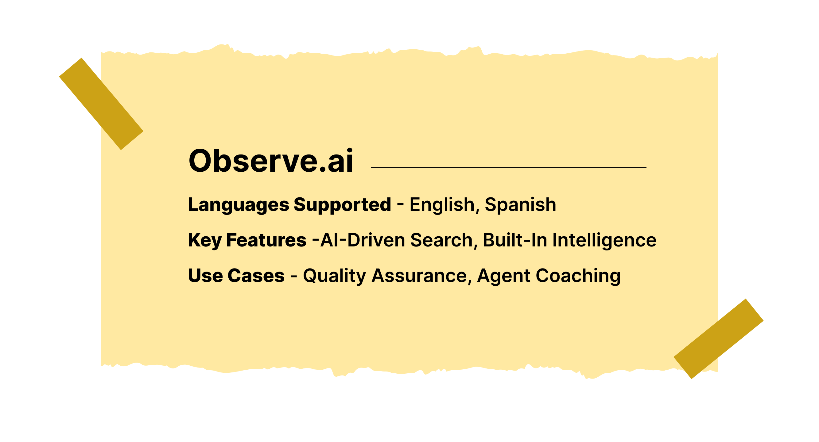 Key Features of Observe.ai