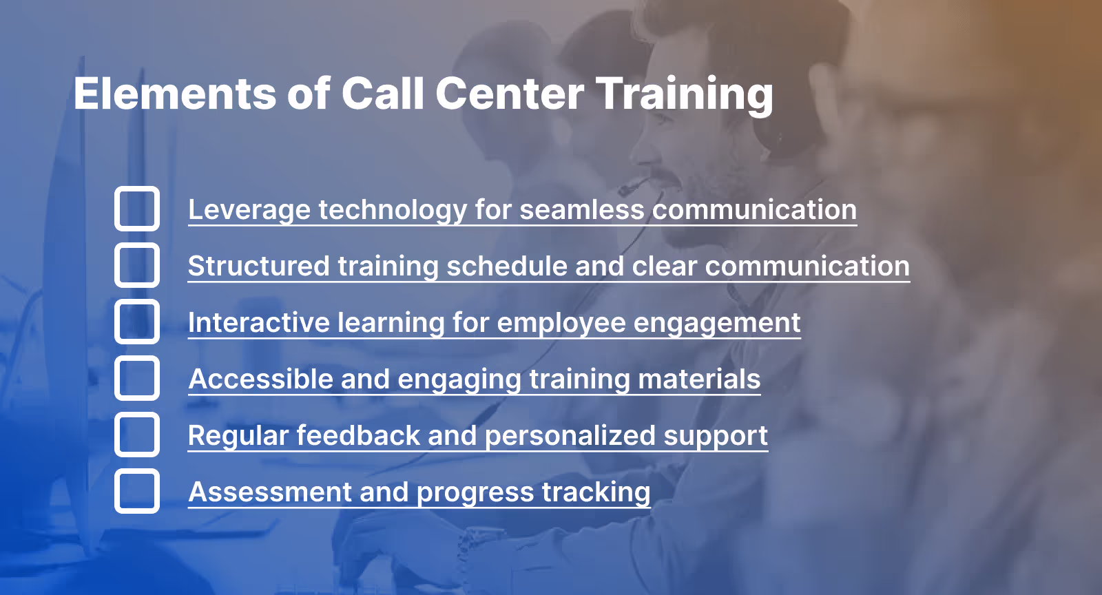 Call center training online