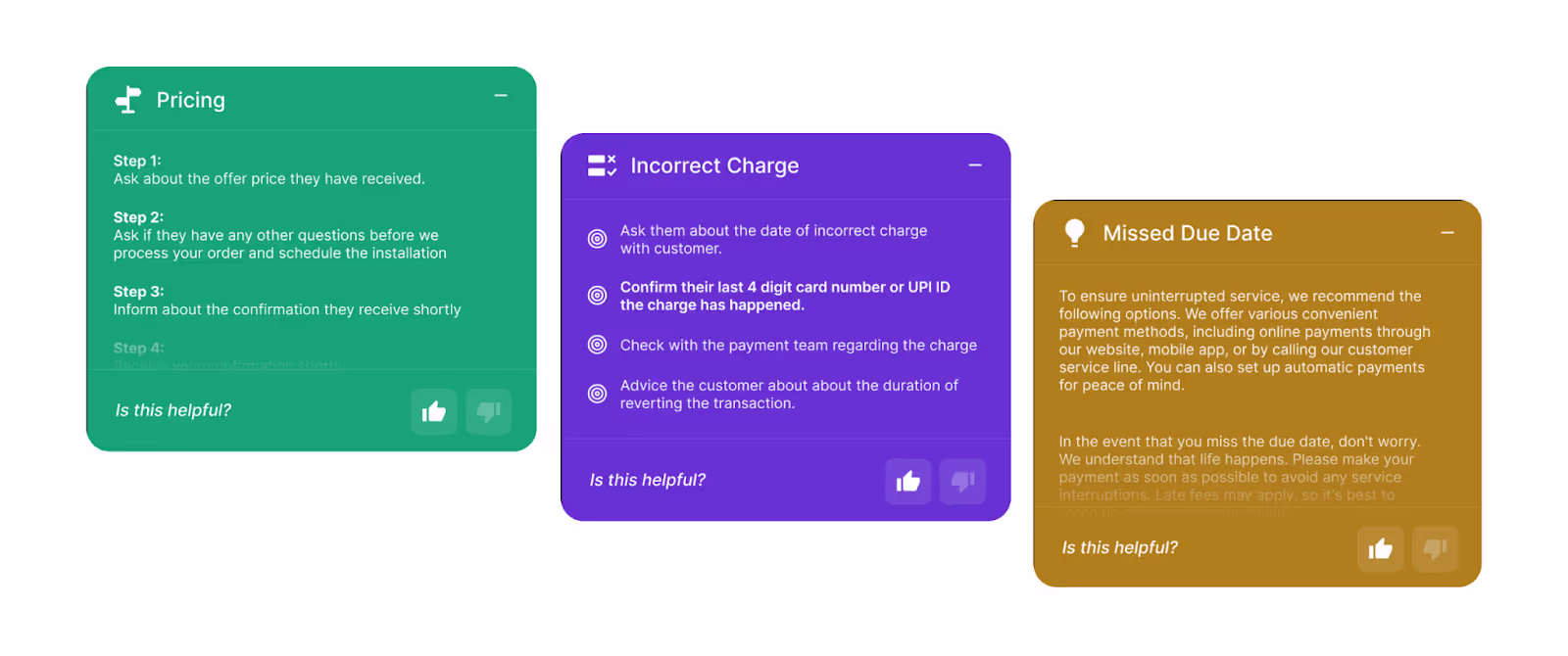 Different kinds of battle cards in real-time monitoring