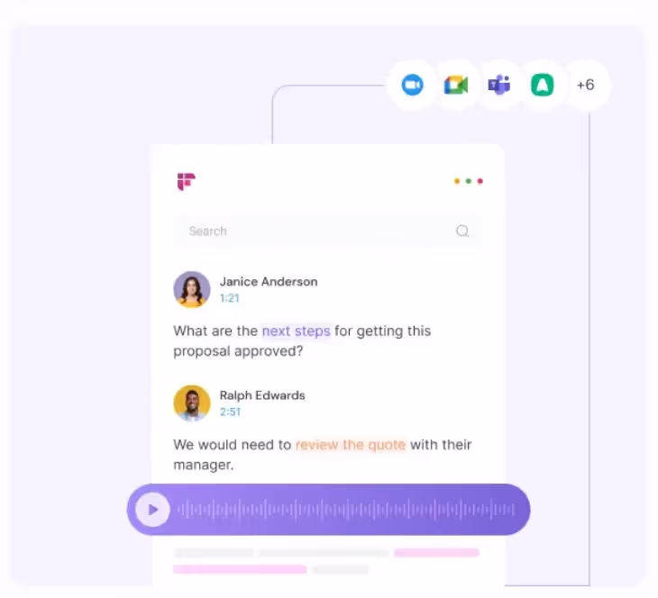 Fireflies.ai automatically records and transcribes meetings