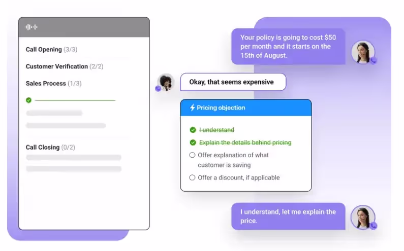 Observe.ai offers real-time guidance, targeted coaching, and automated workflows driven by Generative AI