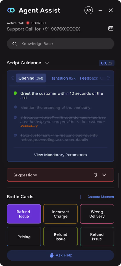 Real-time proactive alerts and suggestions in quality management system software