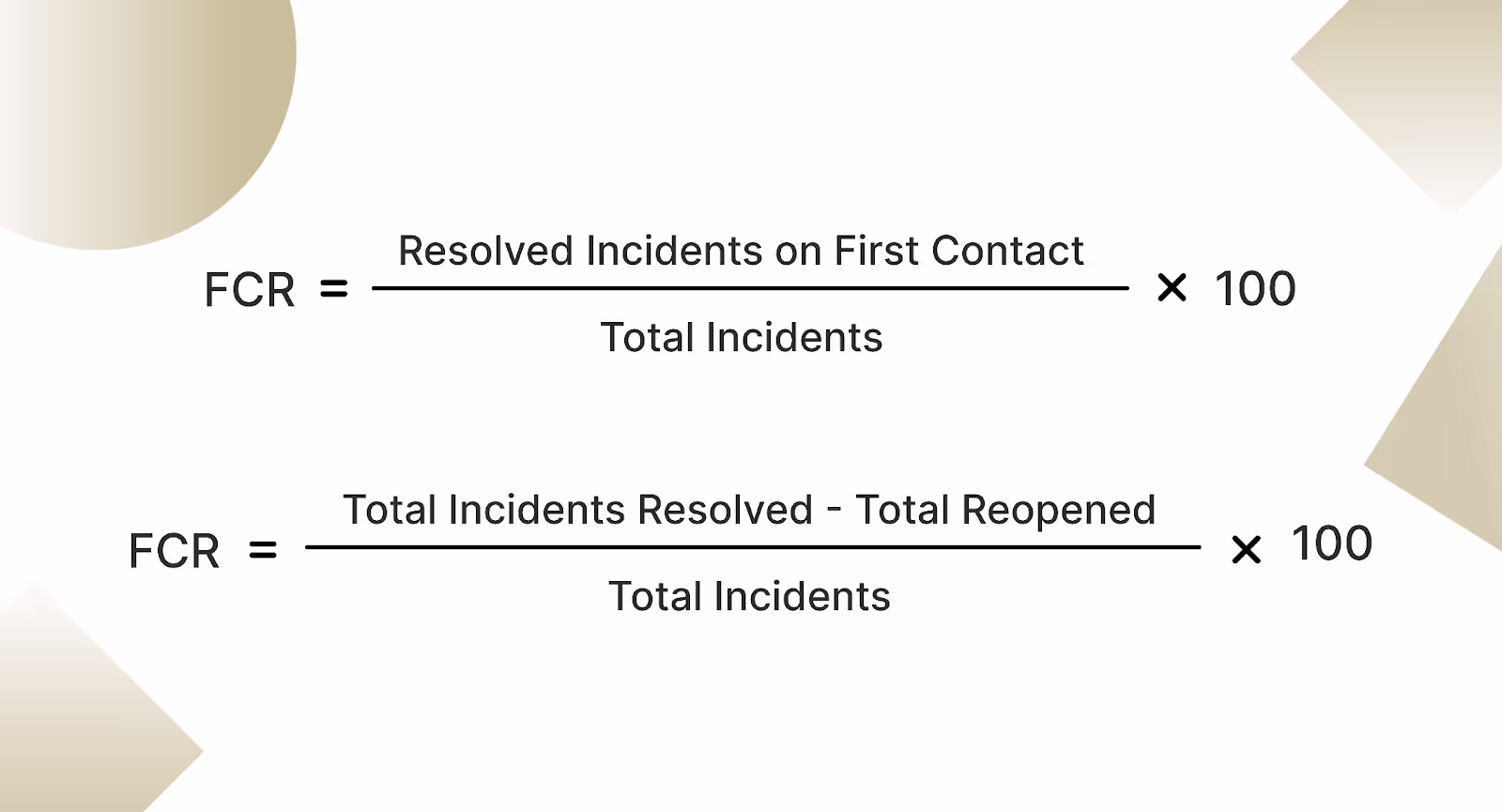 First Call Resolution Formula