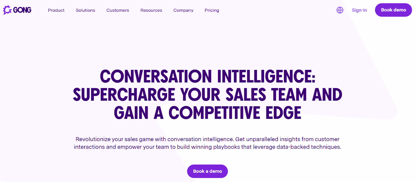 Gong uses AI data analytics to turn sales conversations into revenue-driving insights.