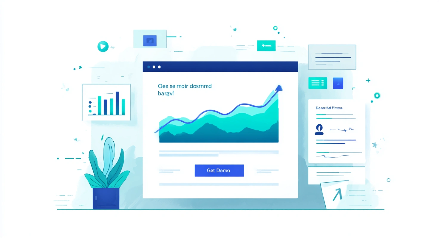 Modern AI-powered lead capture form with glowing demo button to increase website form conversions.