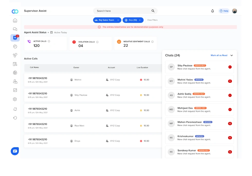 Callveriq’s Supervisor Assist provides support during Real-time agent assist for smarter engagement