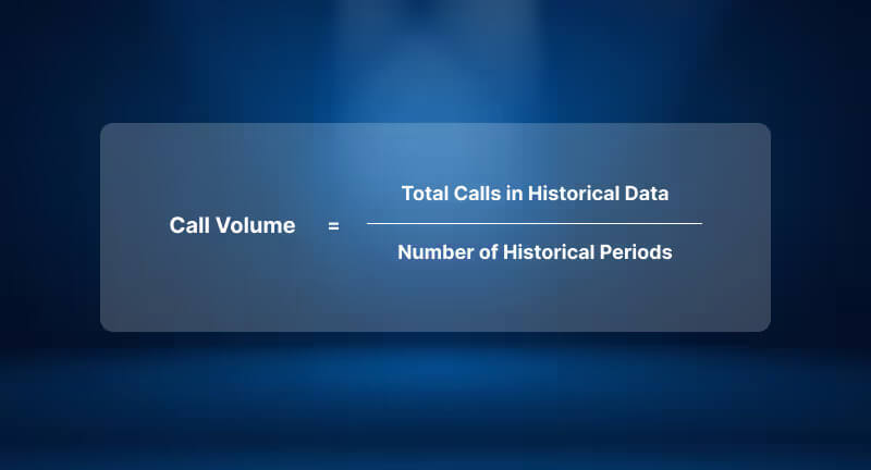 Call center call volume formula