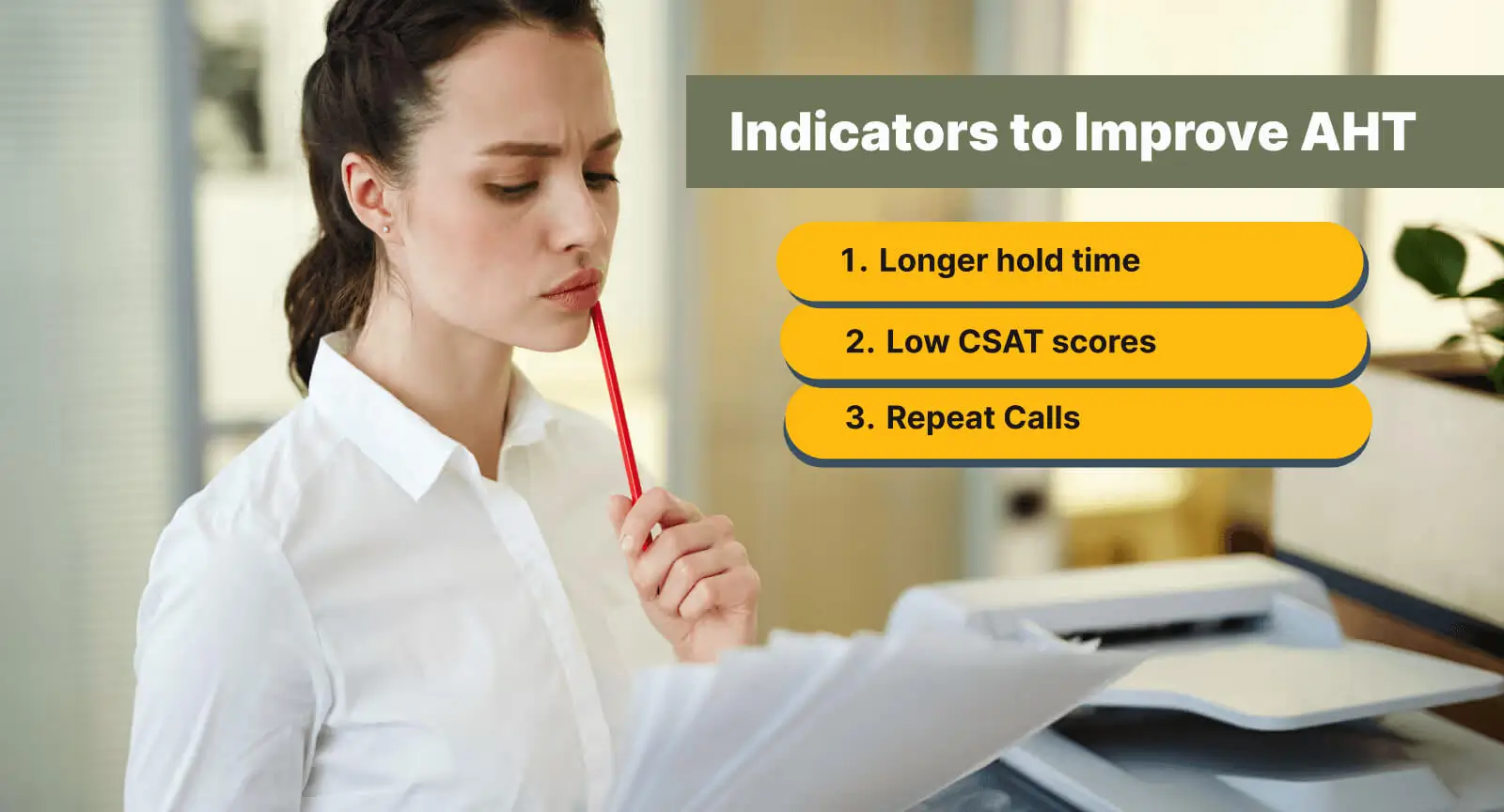 Real-time monitoring system highlights factors for higher AHT