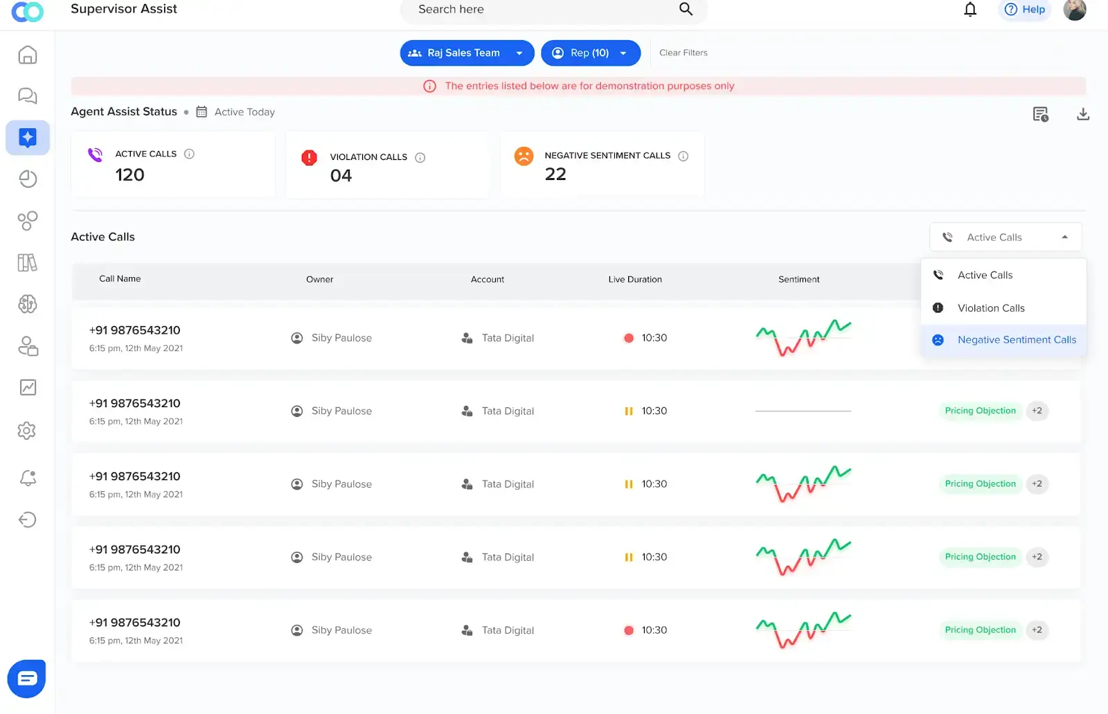 Real-time supervisor assist by Callveriq using generative AI