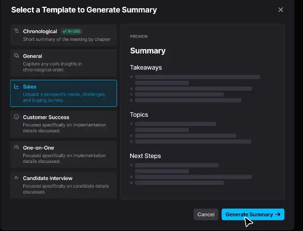 Fathom transcribes and summarizes your meetings