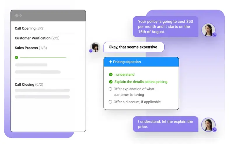 Observe.ai offers real-time guidance, targeted coaching, and automated workflows driven by Generative AI