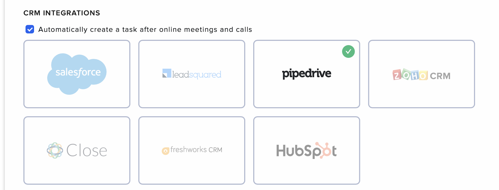 Callveriq integrates with 7 CRM solutions for better sales management.