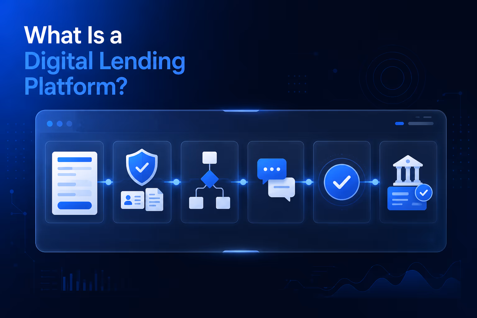 Digital lending platform workflow illustration