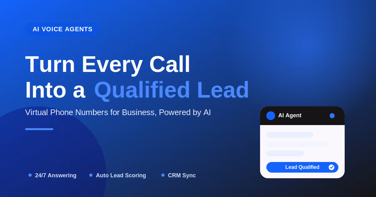 AI voice agent turning calls into qualified leads