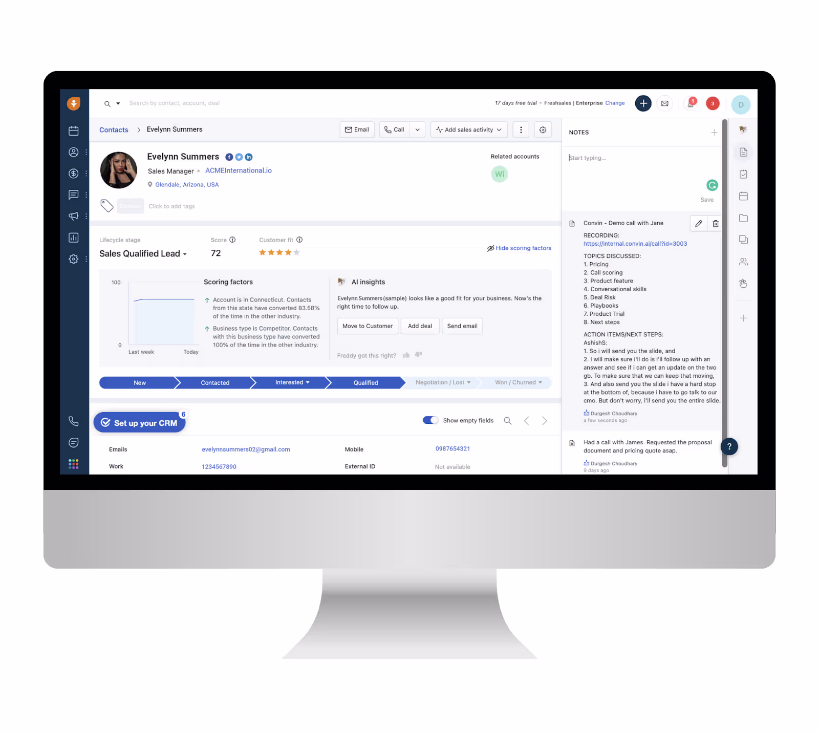 Call analytics in call center monitoring software