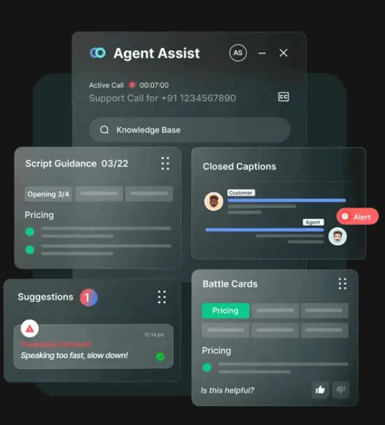 Boost agent productivity with Callveriq’s real-time Agent Assist