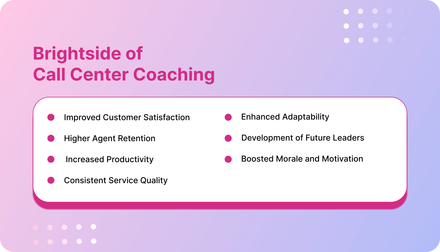 Advantages of call center coaching